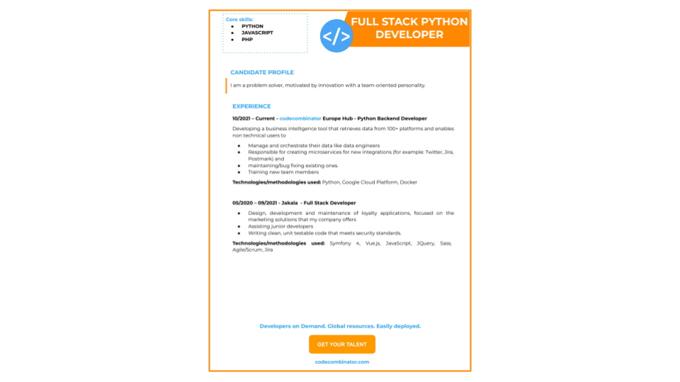 PNG: Full Stack Python Developer by codecombinator